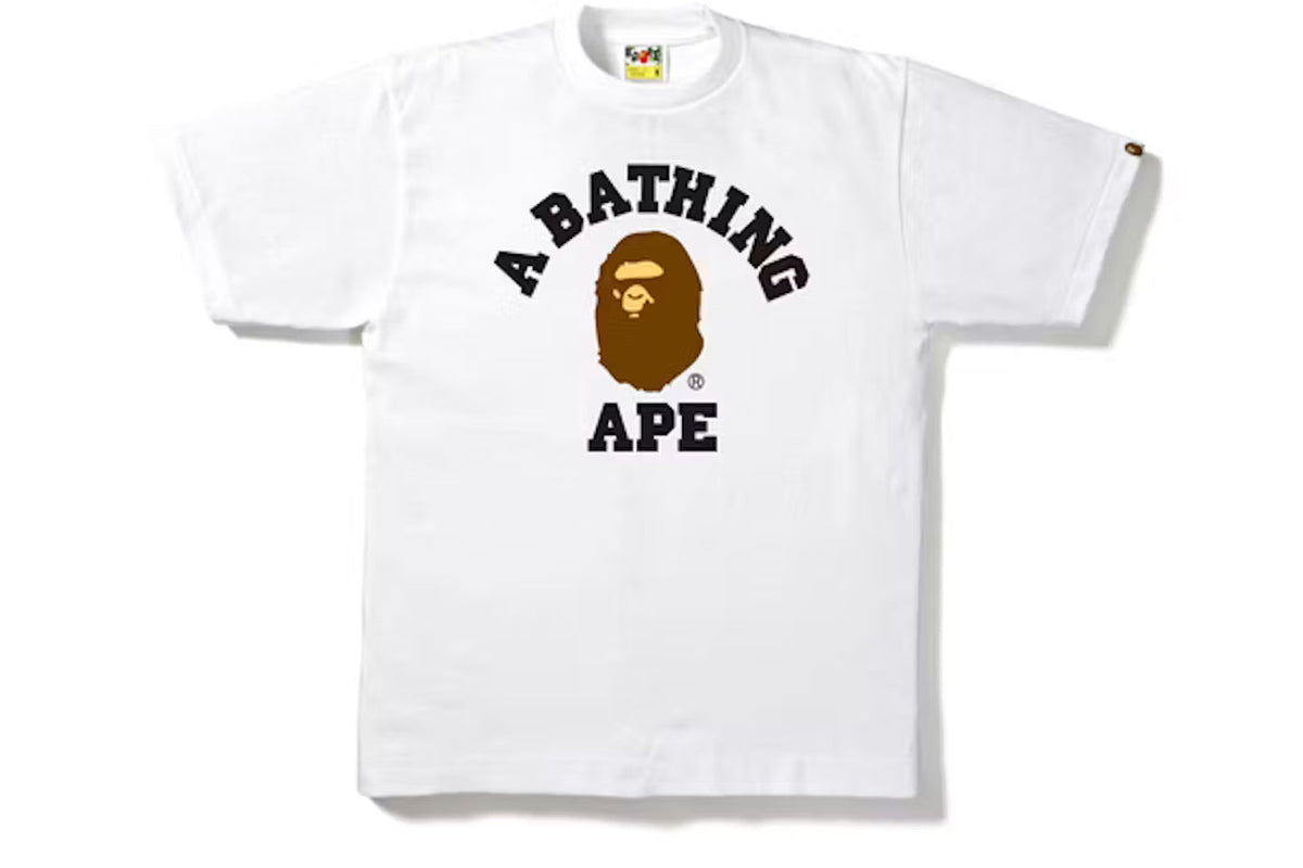 White Bape College Tee